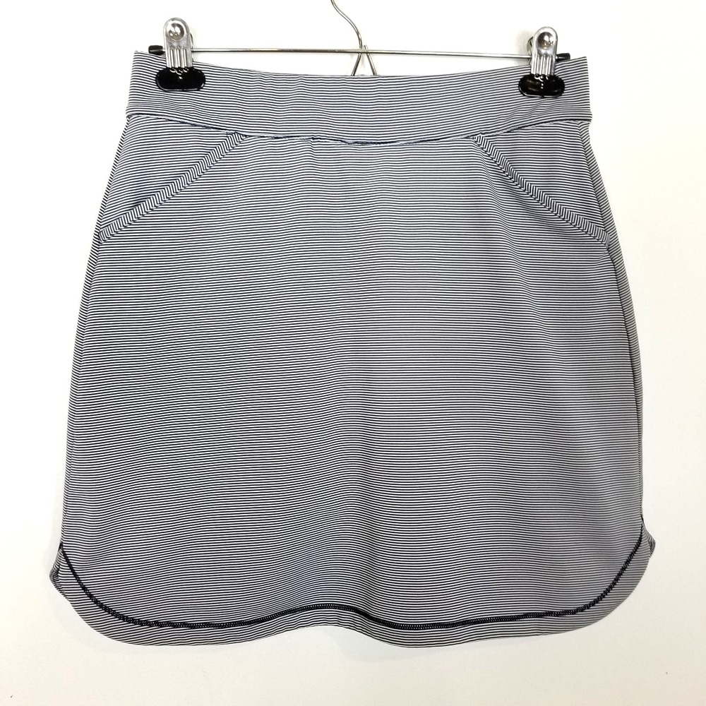 PETER MILLAR UPF 50 Golf‎ Skort Women Size S Blue Pinstripe Athletic Mini Skirt